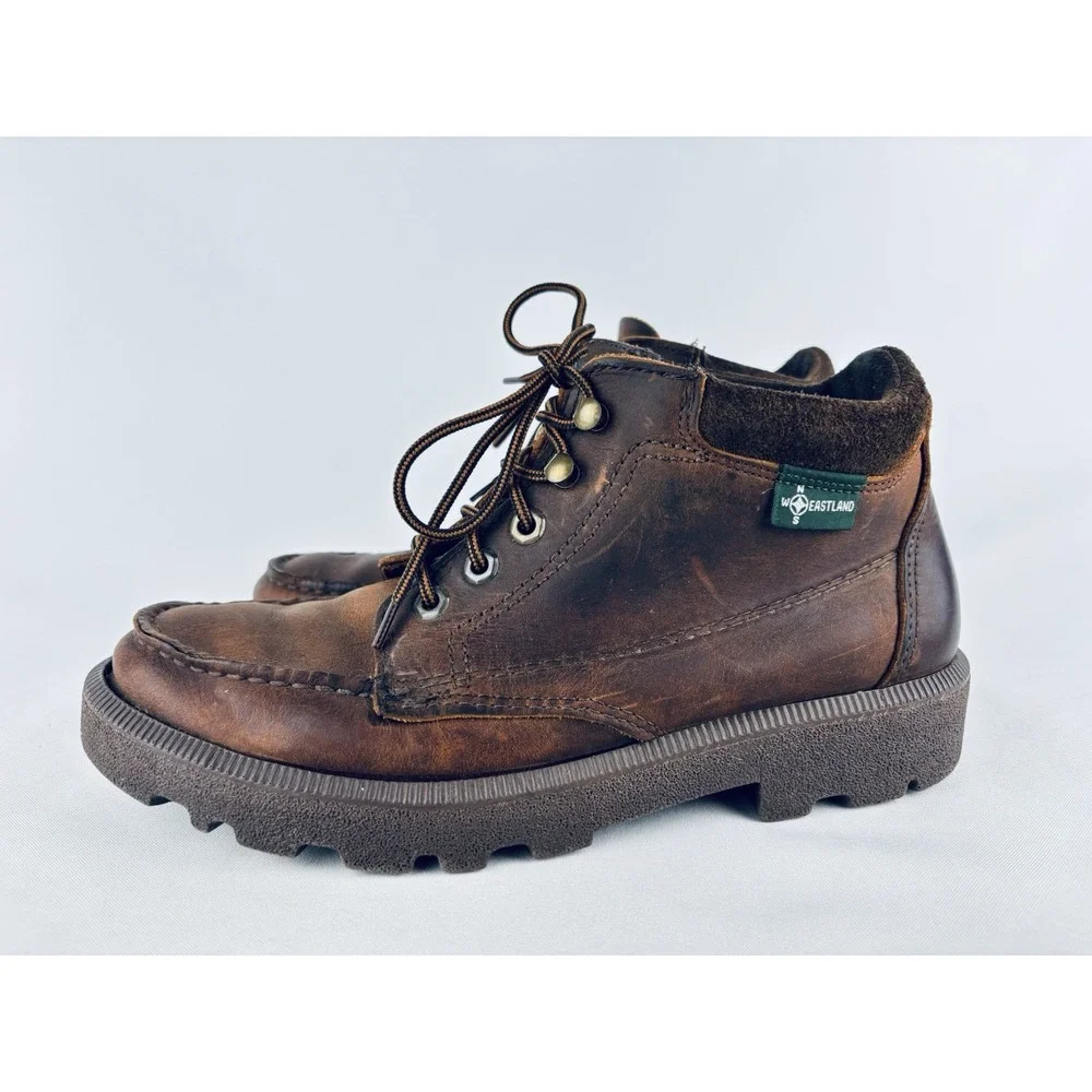 Eastland Chukka Boots Mens 9.5 D Brown Leather Casual Preppy Boots Shoes
